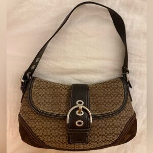 Vintage Coach Suede SoHo Shoulder Bag F10926